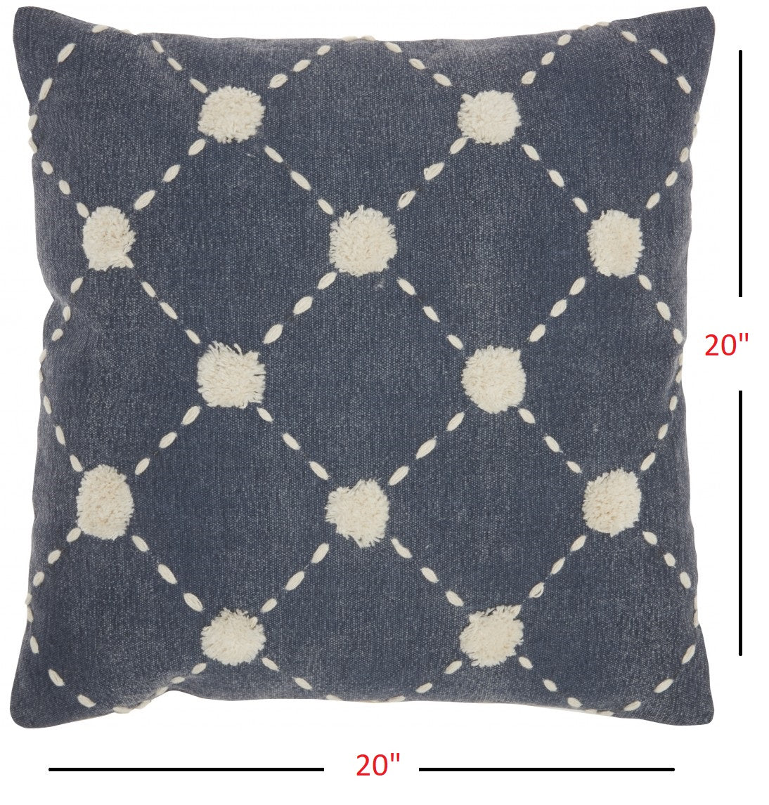 Glamorous Handcrafted Navy Accent Throw Pillow-4