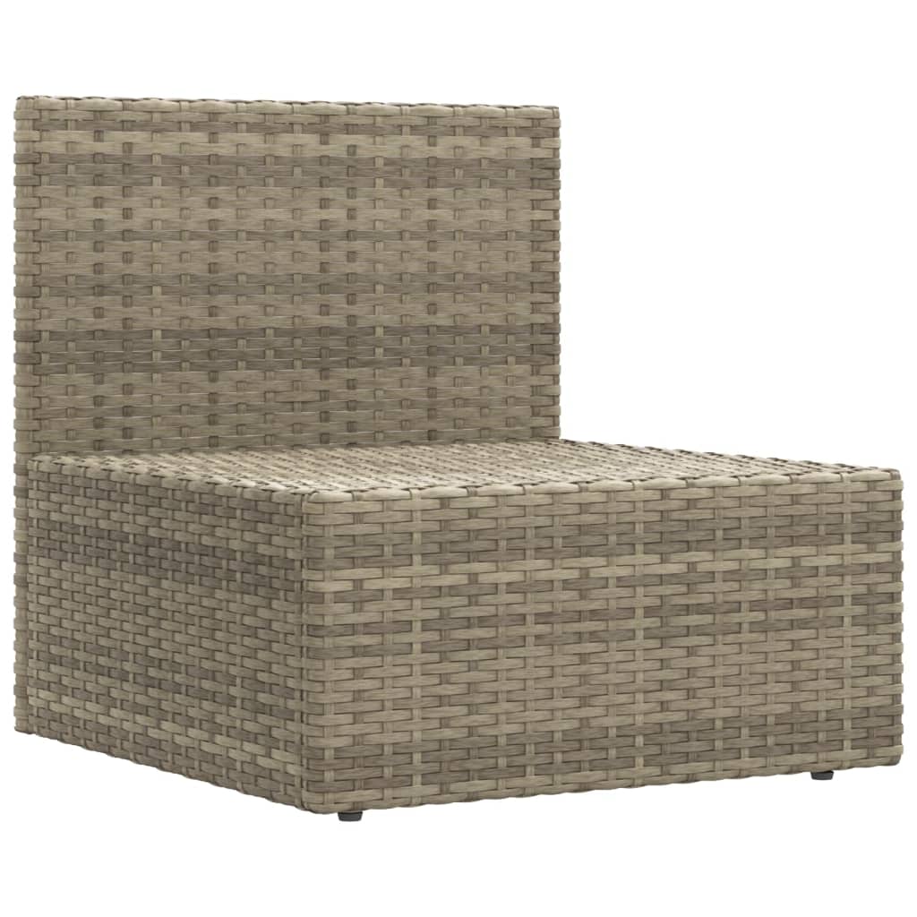 vidaXL Patio Furniture Set Patio Lounge Set with Cushions Gray Poly Rattan-1