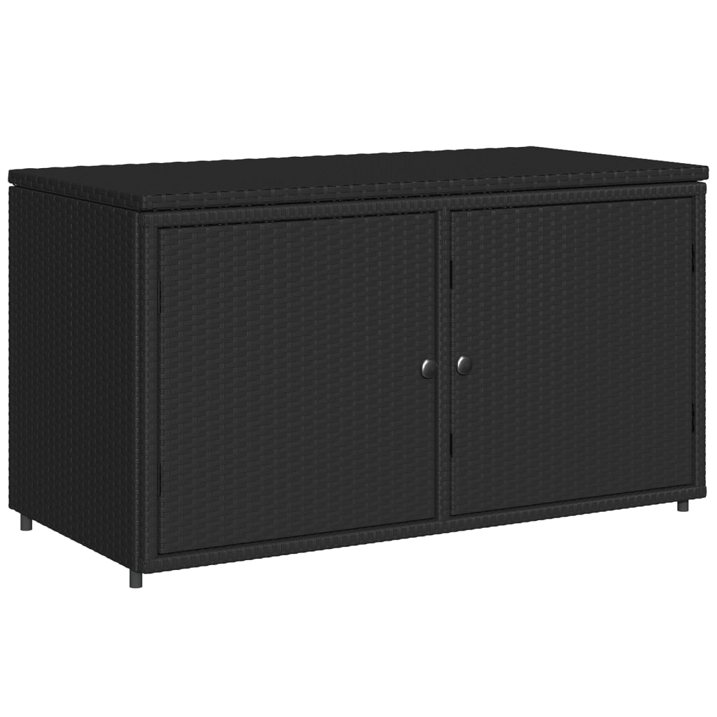 vidaXL Patio Storage Cabinet Beige 43.3"x21.7"x23.8" Poly Rattan-34