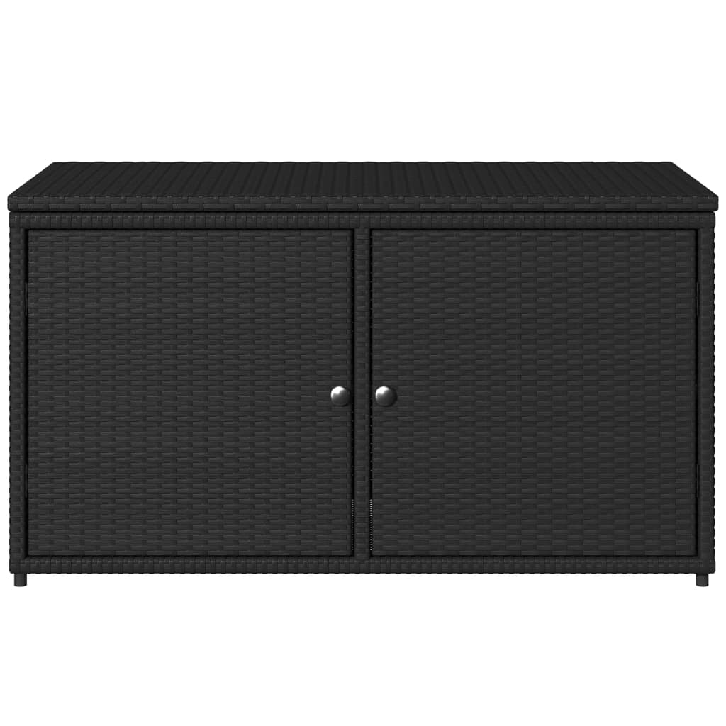 vidaXL Patio Storage Cabinet Beige 43.3"x21.7"x23.8" Poly Rattan-30