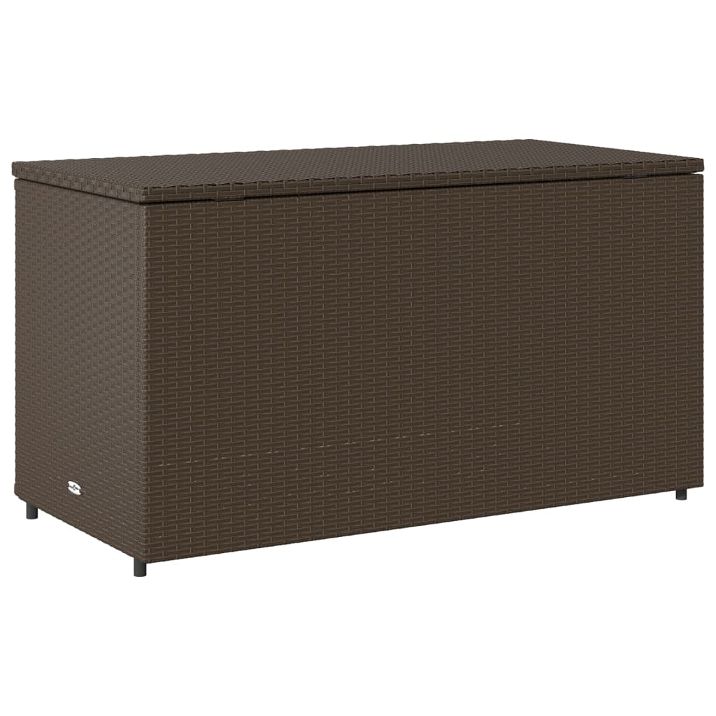 vidaXL Patio Storage Cabinet Beige 43.3"x21.7"x23.8" Poly Rattan-29
