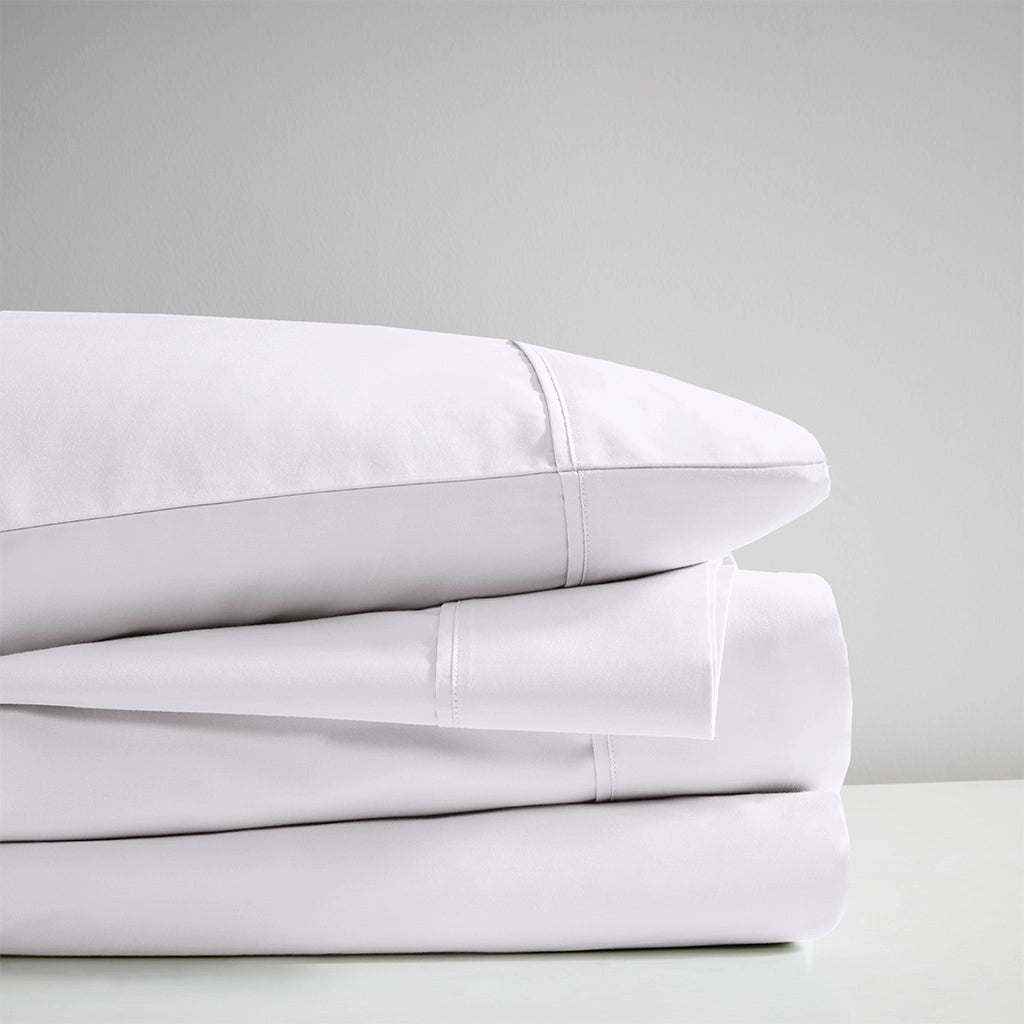 Cooling 600 Thread Count 4-Piece Sheet Set, White