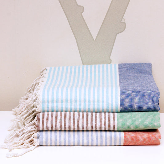 Multi Color Striped  Turkish Towel-0