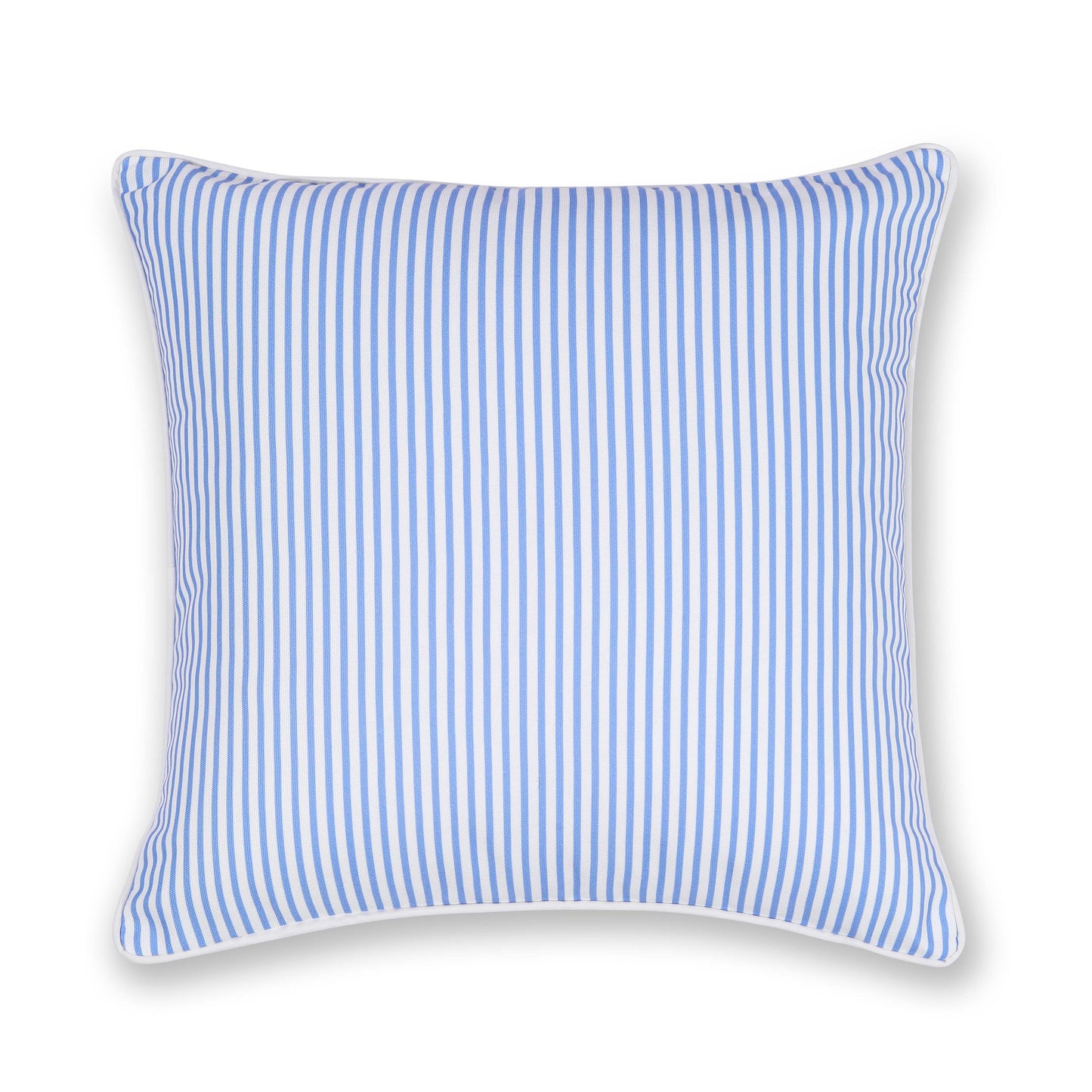 Coastal Indoor Outdoor Pillow Cover, Stripe, Cornflower Blue, 20"x20"-5