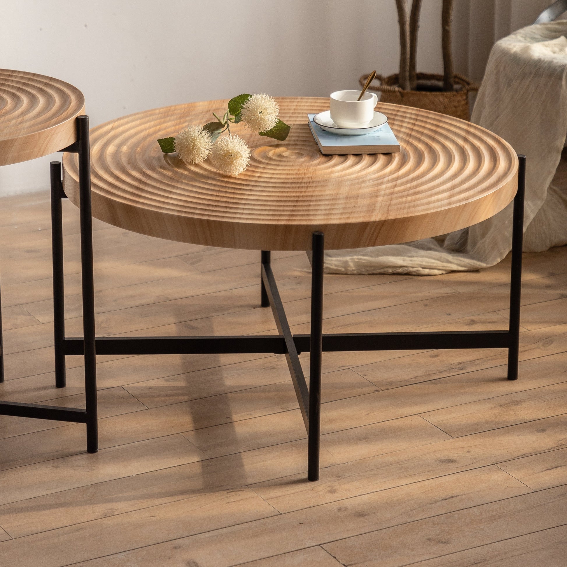 Modern Thread Design Round Coffee Table-3
