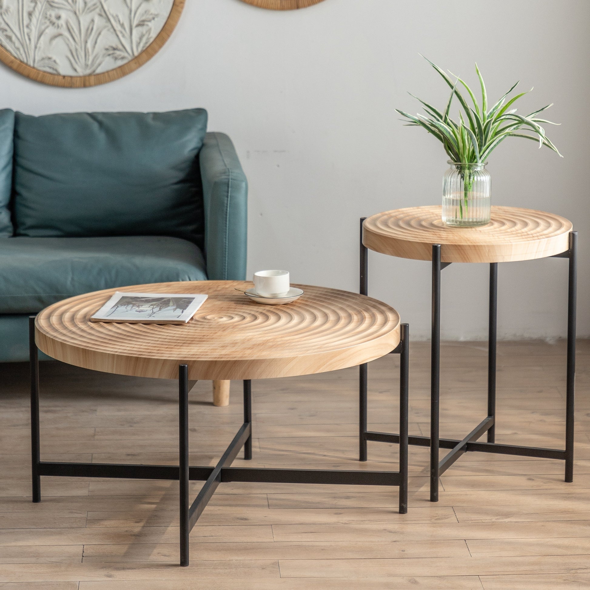Modern Thread Design Round Coffee Table-5