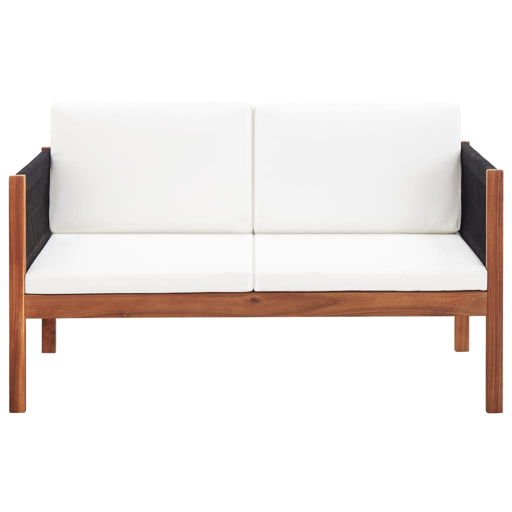 vidaXL Patio Sofa 2-Seater Solid Acacia Wood-6
