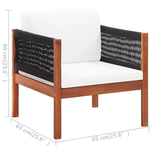 vidaXL Patio Chairs 2 pcs Solid Acacia Wood-0