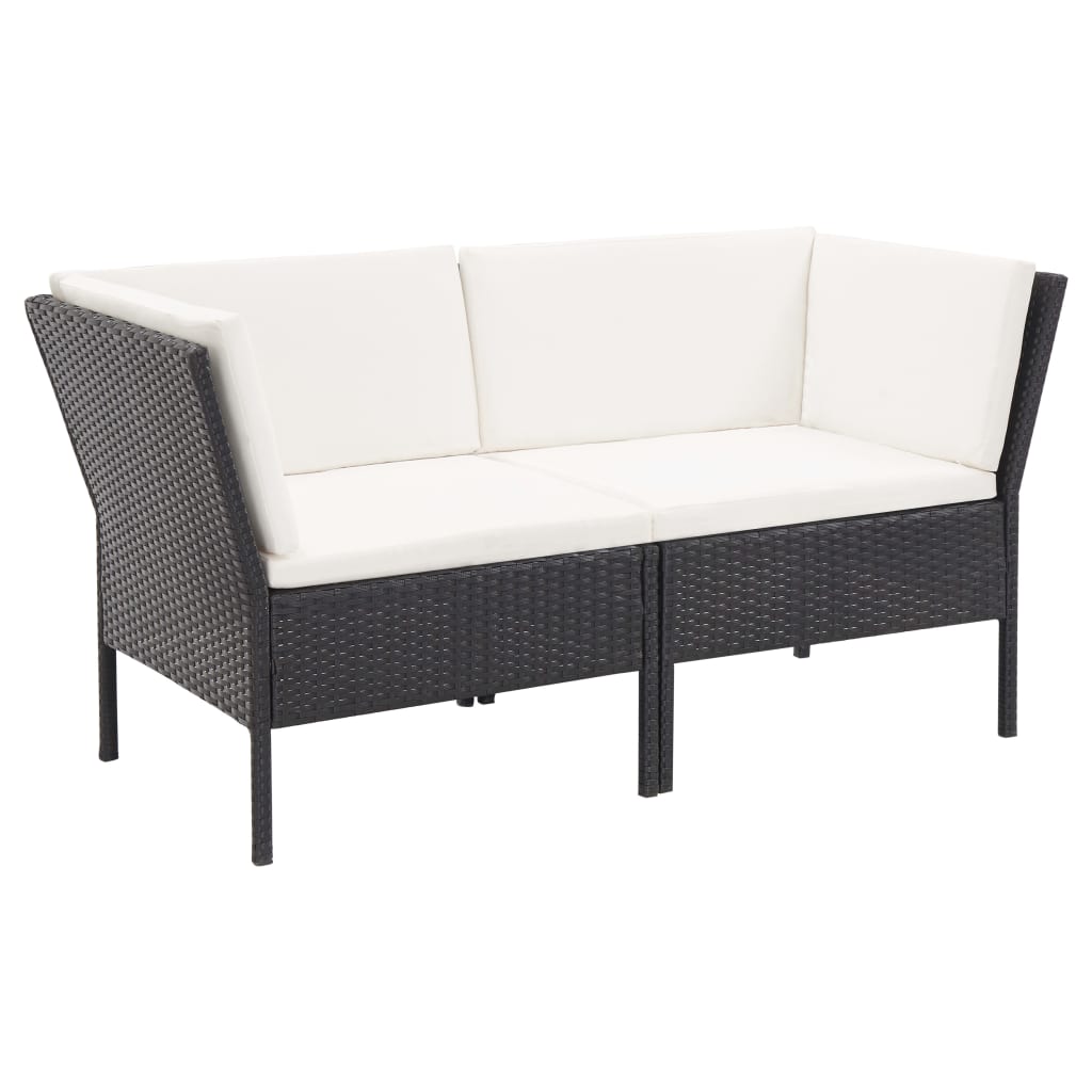 vidaXL Patio Furniture Set 6 Piece Sectional Sofa with Coffee Table Rattan-10