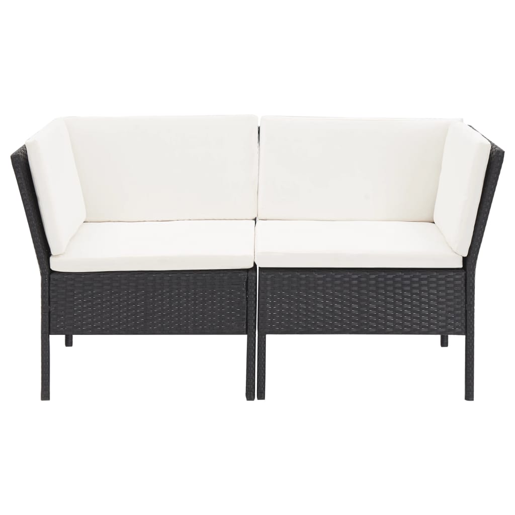 vidaXL Patio Furniture Set 6 Piece Sectional Sofa with Coffee Table Rattan-12