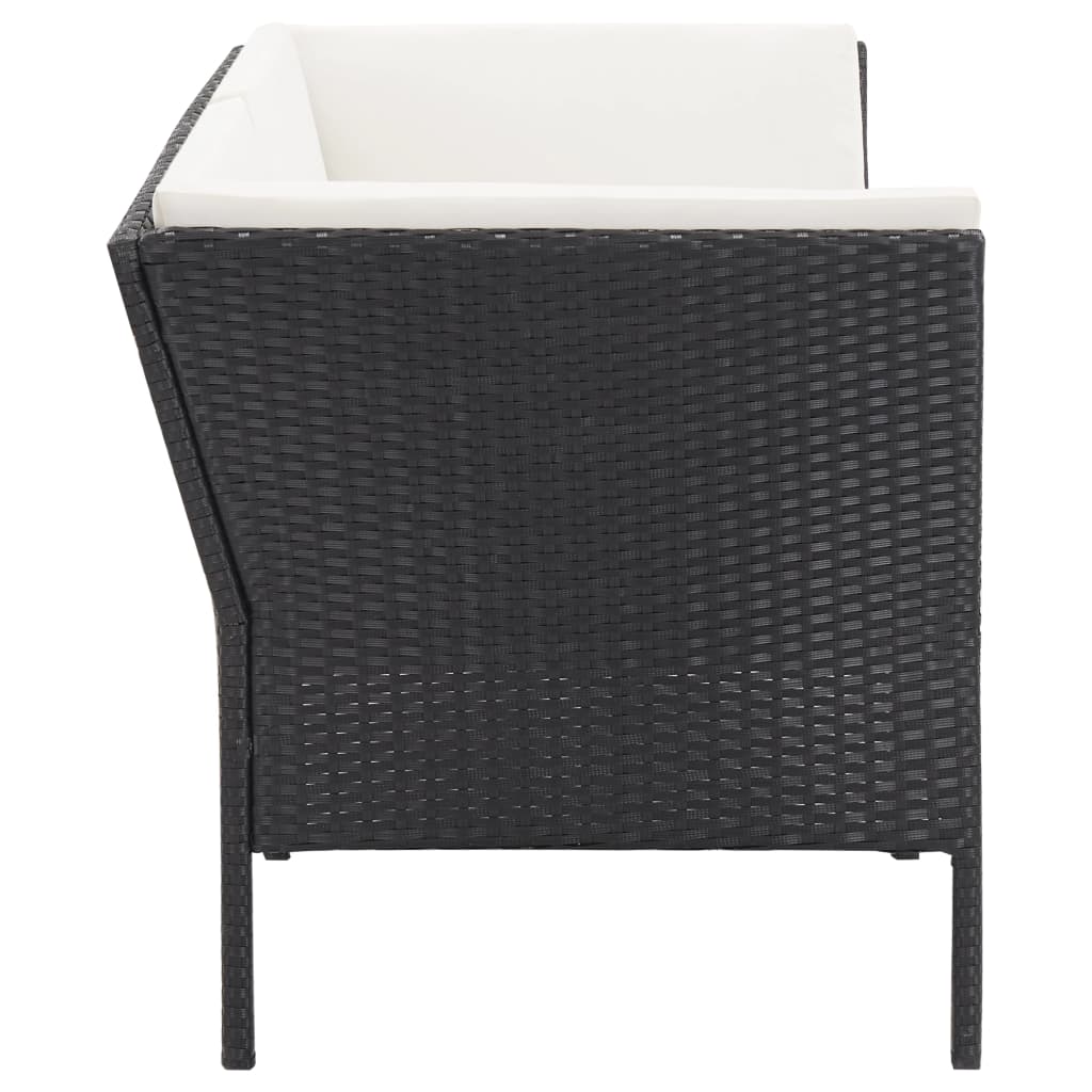 vidaXL Patio Furniture Set 6 Piece Sectional Sofa with Coffee Table Rattan-14