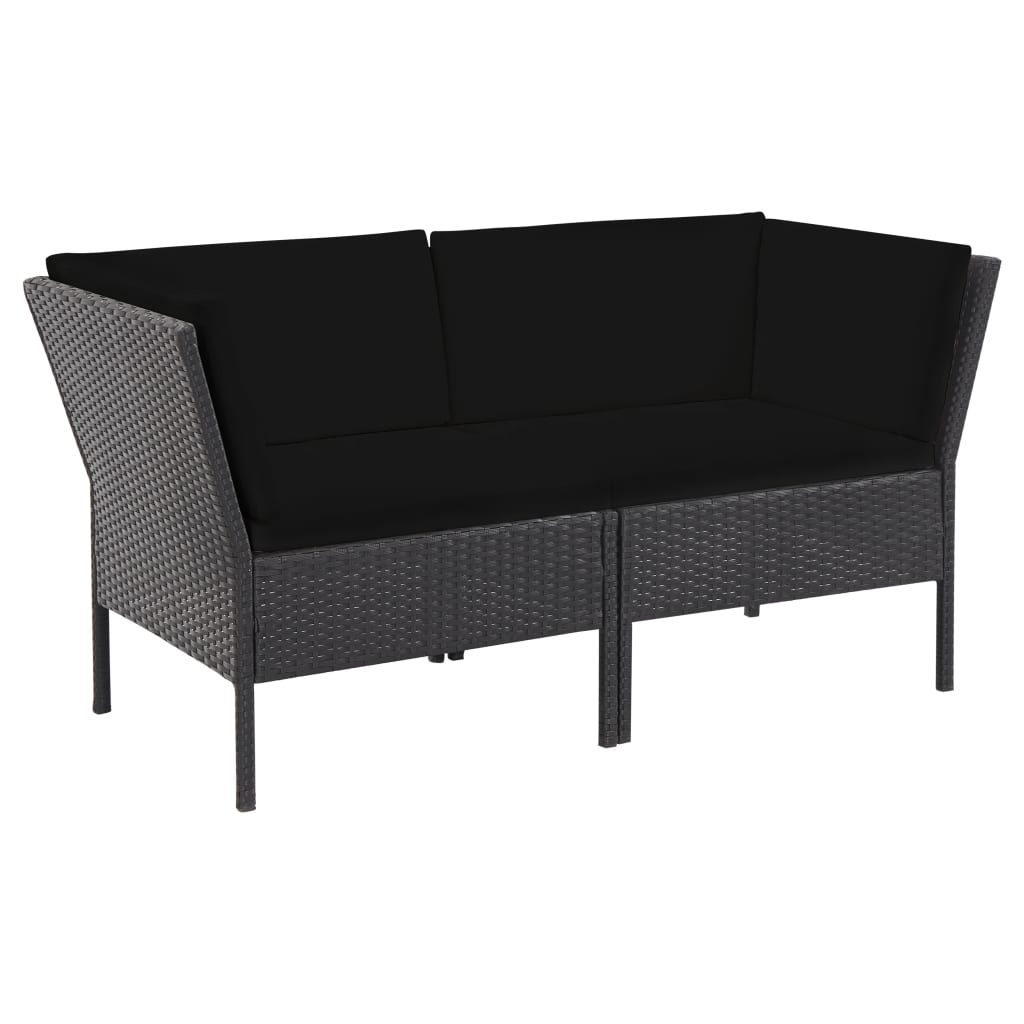 vidaXL Patio Furniture Set 6 Piece Sectional Sofa with Coffee Table Rattan-16