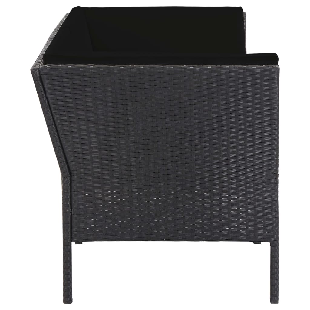 vidaXL Patio Furniture Set 6 Piece Sectional Sofa with Coffee Table Rattan-3