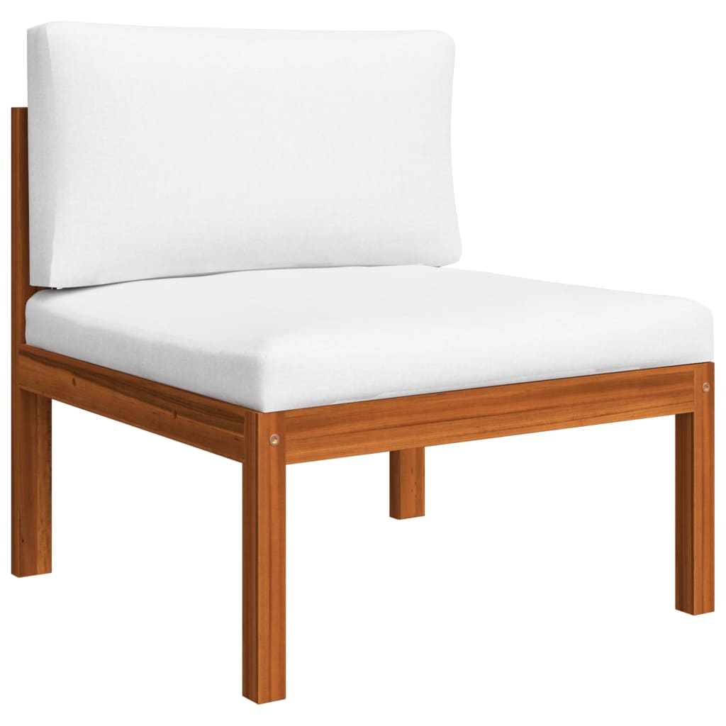vidaXL 3-Seater Patio Sofa with Cushion Solid Acacia Wood-5