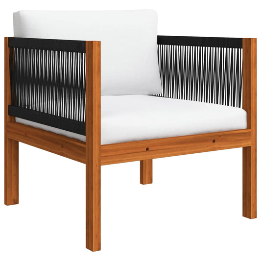 vidaXL Patio Chair with cushion Solid Acacia Wood-0