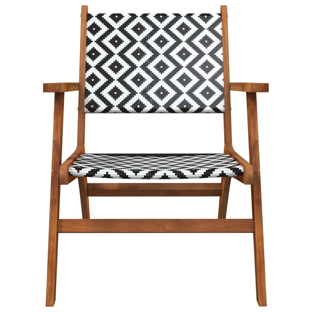 vidaXL Patio Chairs 2 pcs Solid Acacia Wood-4