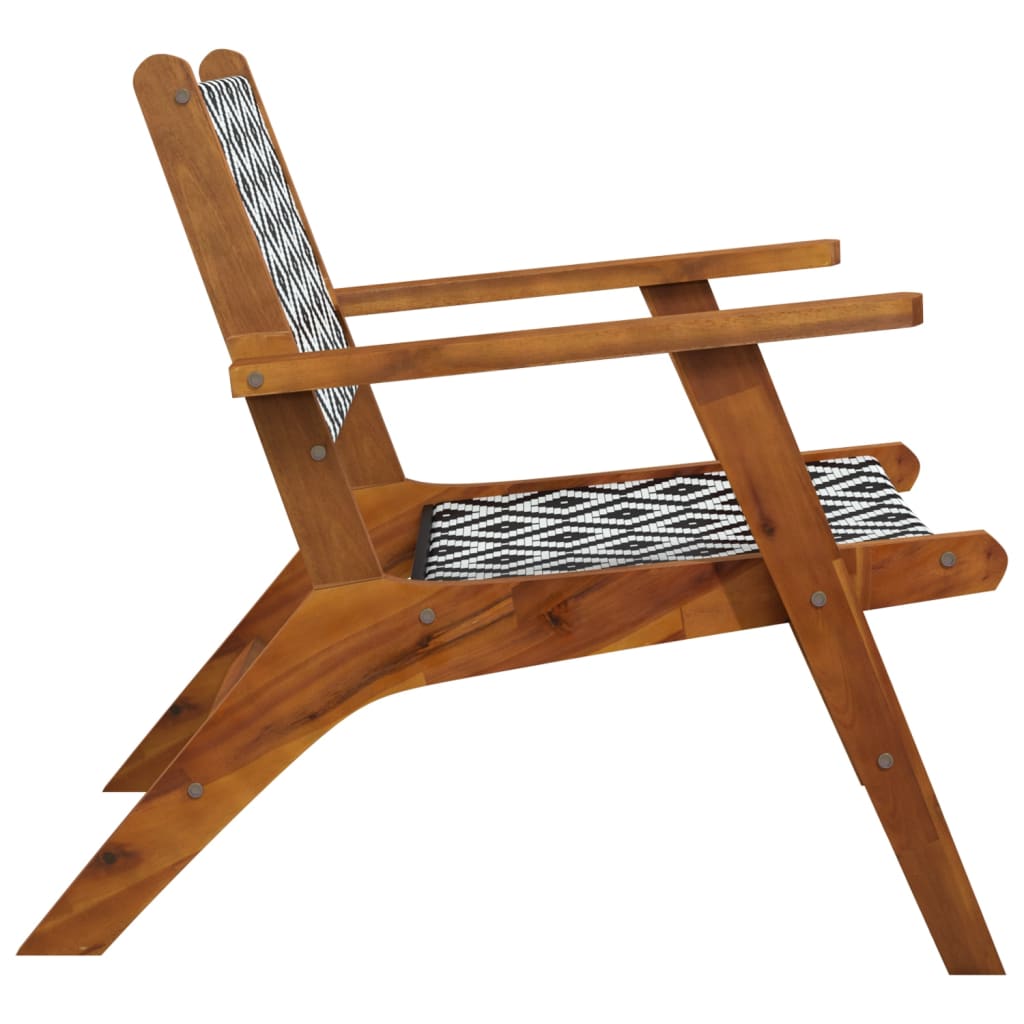 vidaXL Patio Chairs 2 pcs Solid Acacia Wood-5