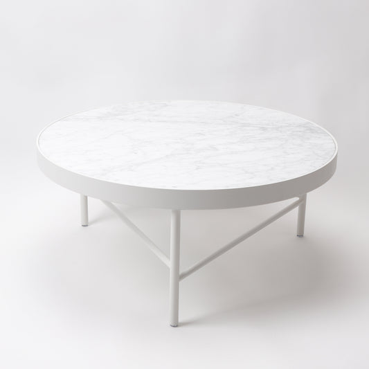 Blake Coffee Table - Carrara White Marble Top-0