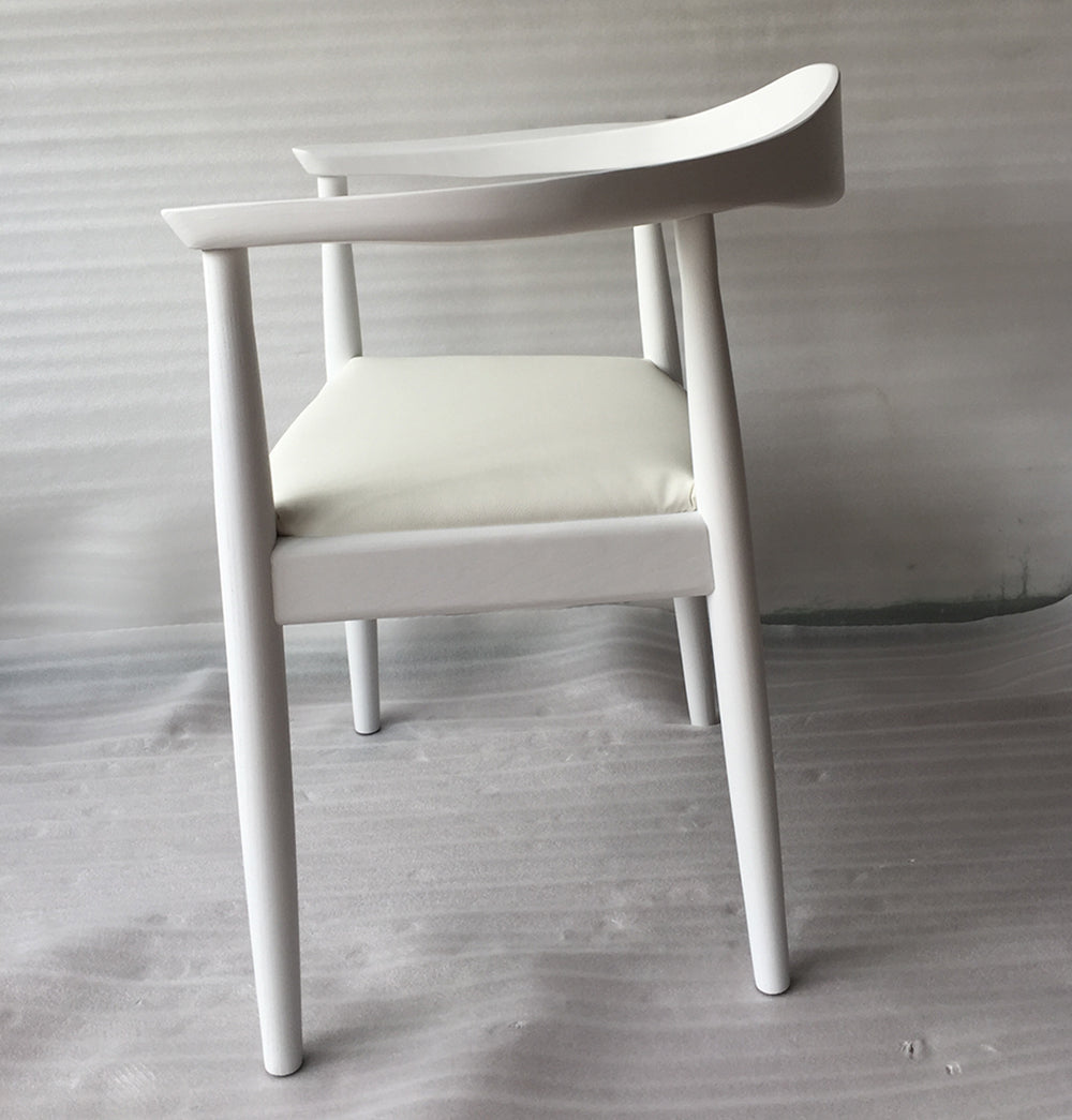 Embla Chair - White & White Leather-2