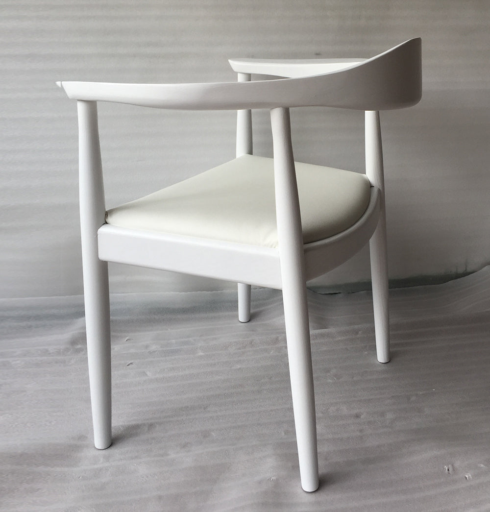 Embla Chair - White & White Leather-3