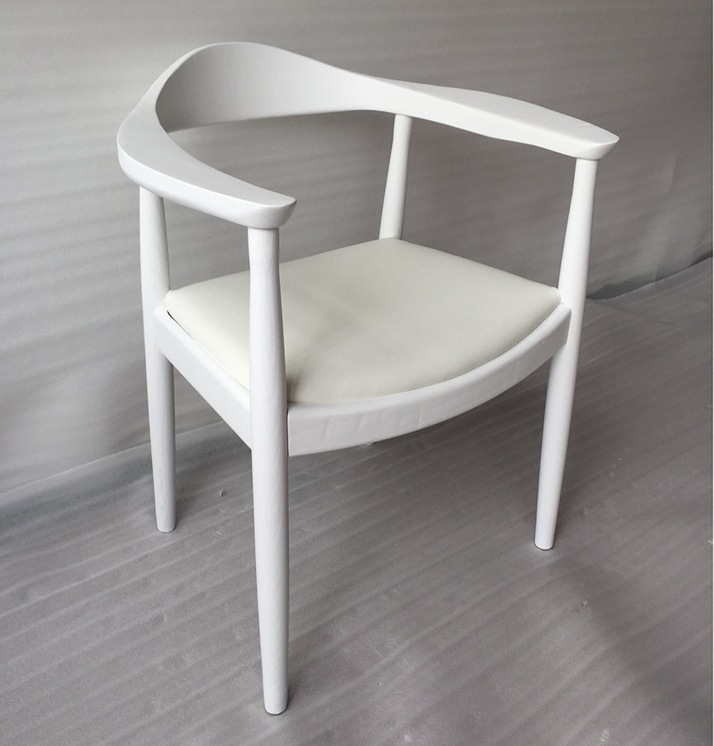 Embla Chair - White & White Leather-1