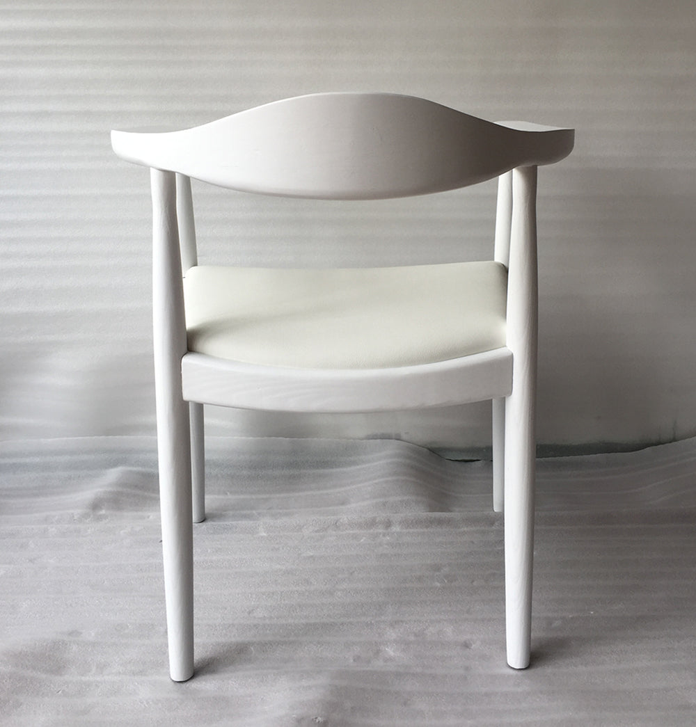Embla Chair - White & White Leather-4