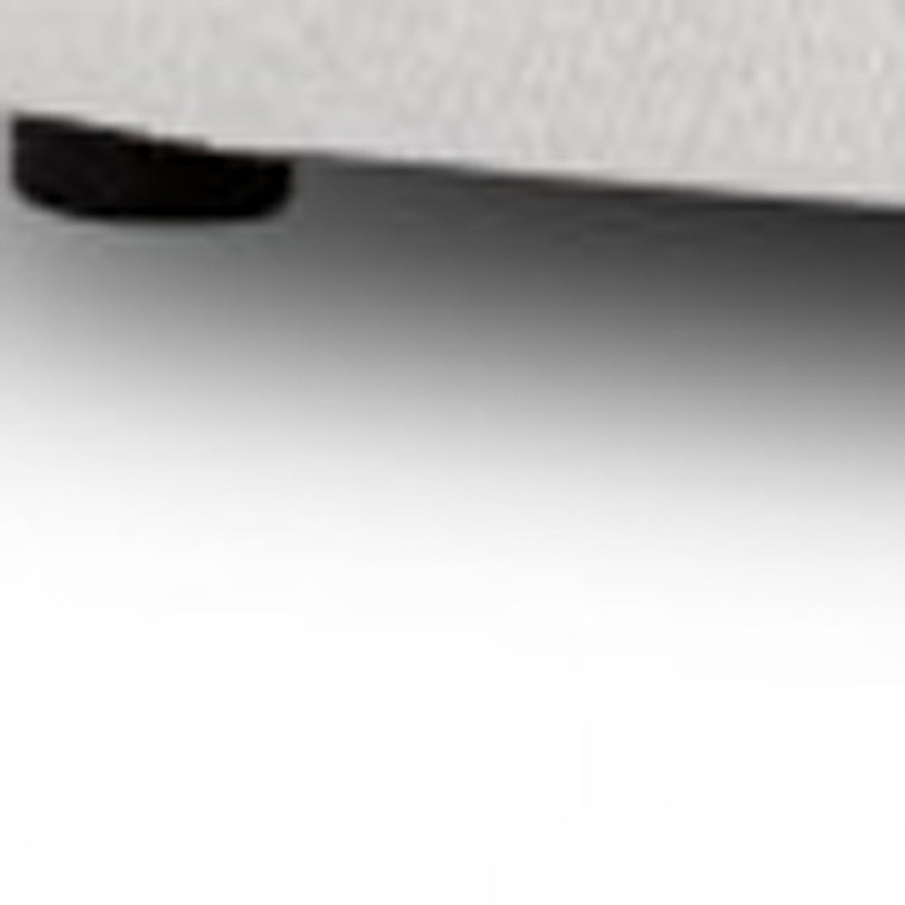 90" Off White Textured Fabric Standard Sofa-2
